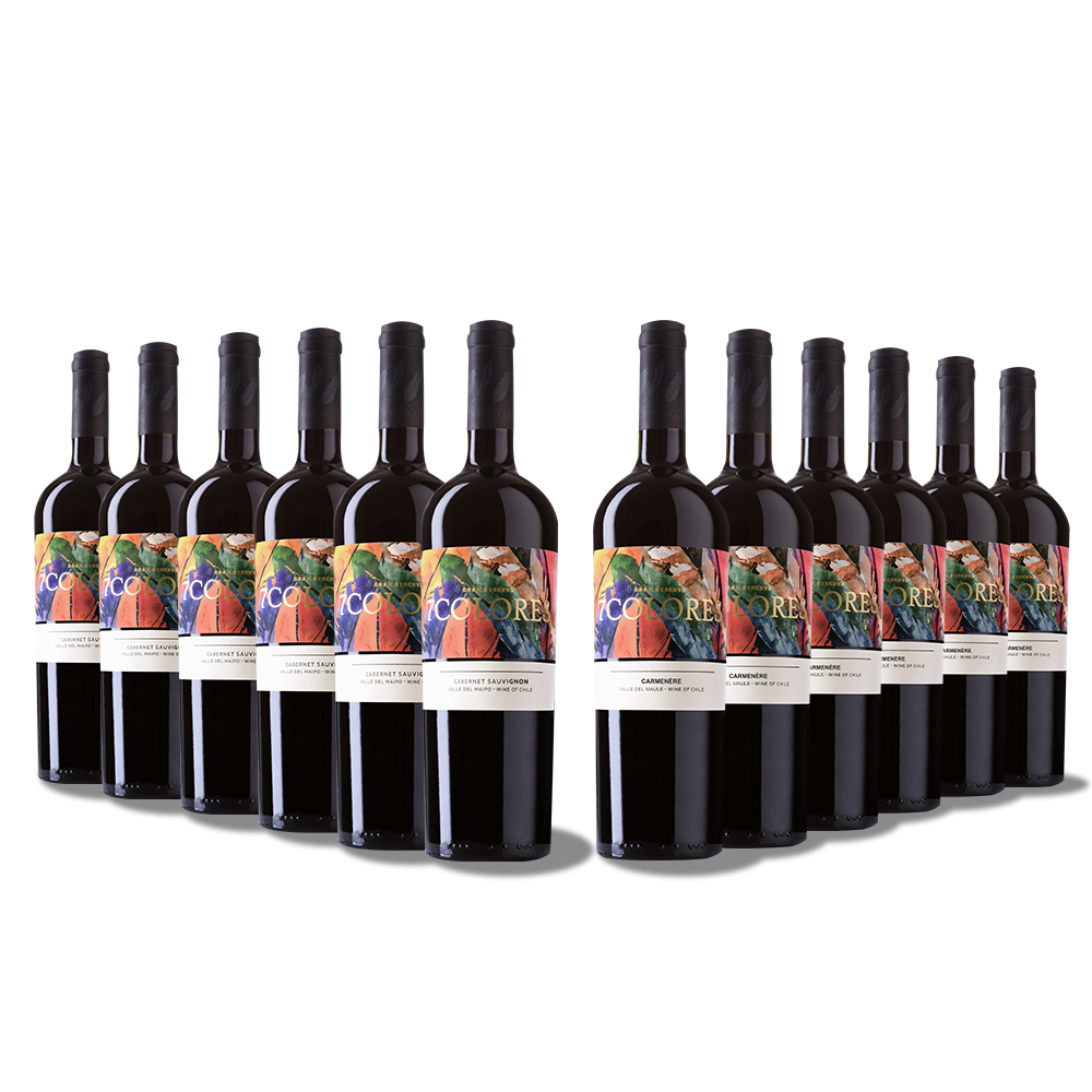 Pack 12x de Miedo 7Colores Gran Reserva Carmenere/ Viognier y Cabernet Sauvignon/ Muscat