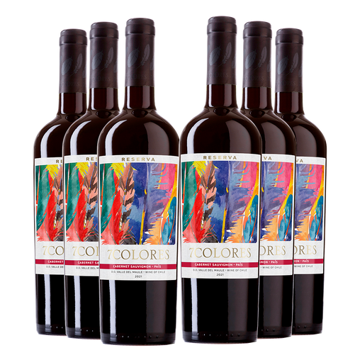 6 vinos 7Colores Reserva Cabernet Sauvignon 2021